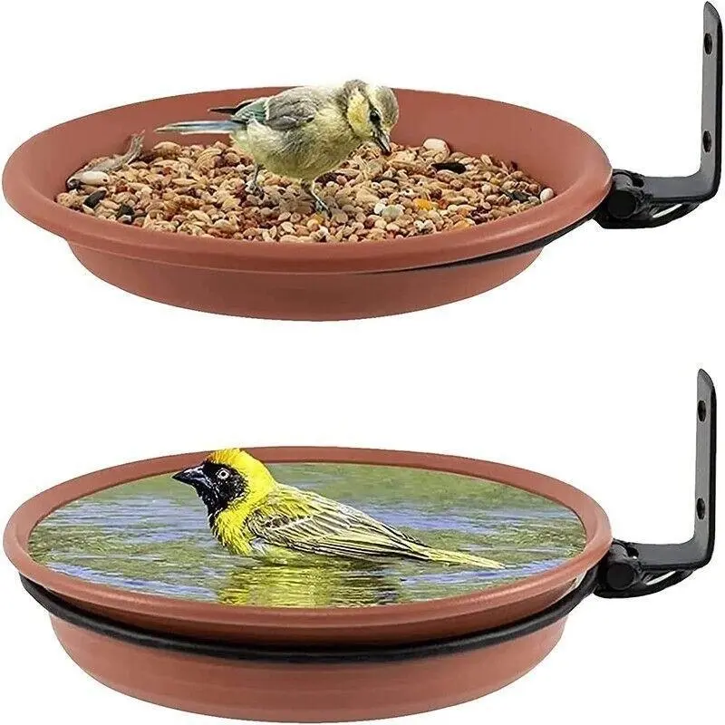 Garden Charm Versatile Hanging Bird Feeder and Bath Tray Plastic Outdoor