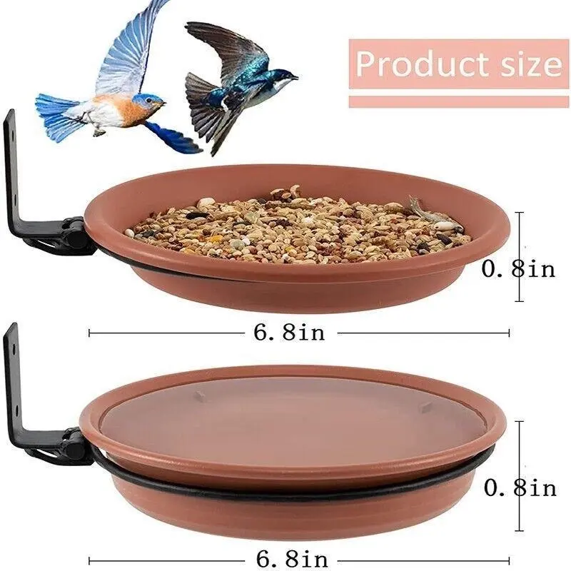 Garden Charm Versatile Hanging Bird Feeder and Bath Tray Plastic Outdoor