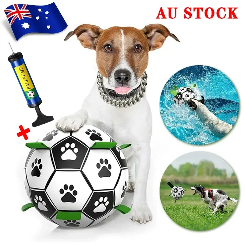 Interactive Pet Football Dog Toys Grab Tabs Outdoor Training Soccer Chew Balls