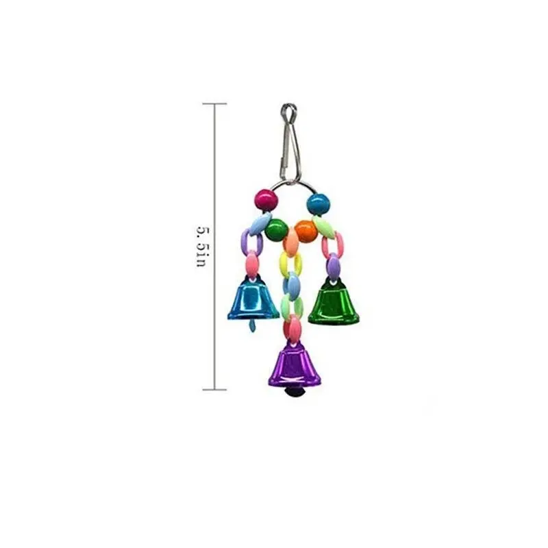 10Pcs Bird Toy Set: Parrot Swing Chewing Toys Hanging Bell for Cockatiel Cages