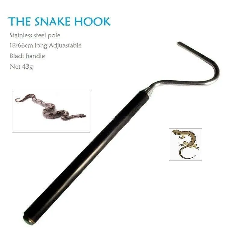 Snake Hook Adjustable Telescopic Snake Capture Hook Stainless Steel Reptile Hook