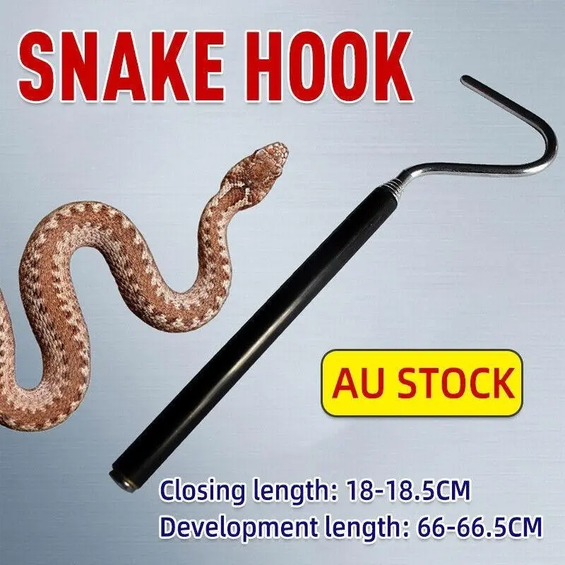 Snake Hook Adjustable Telescopic Snake Capture Hook Stainless Steel Reptile Hook