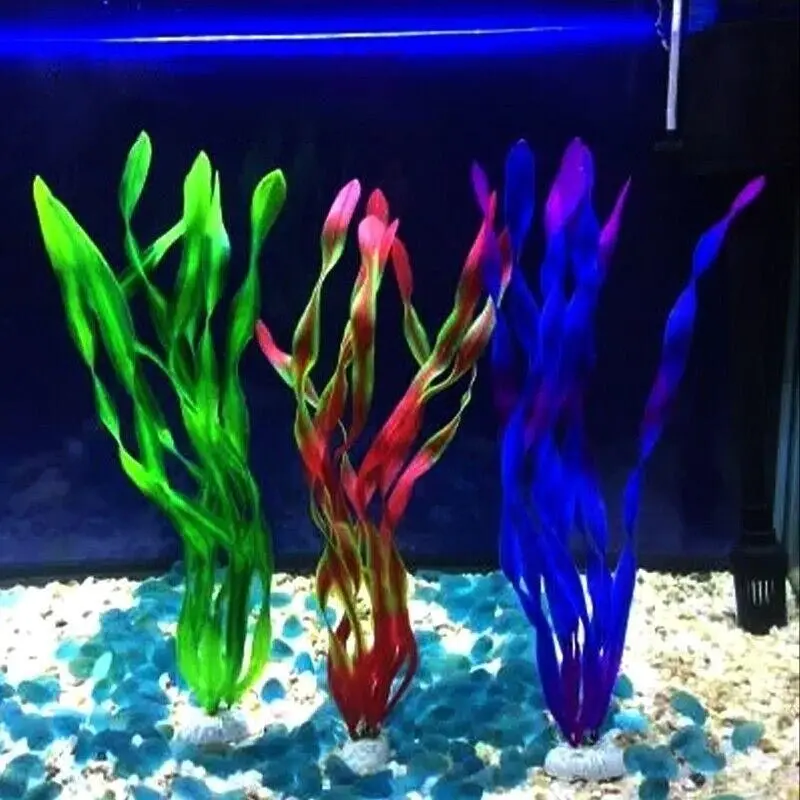 10PCS Artificial Plants Fish Tank Aquarium Aquatic Plants Simulated Water Grass