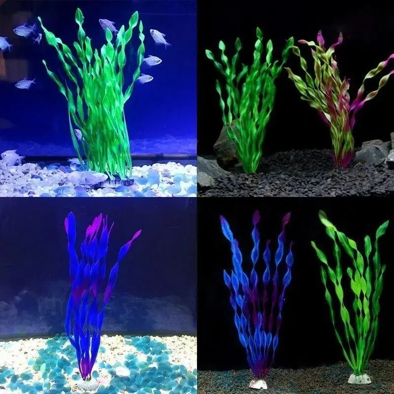 10PCS Artificial Plants Fish Tank Aquarium Aquatic Plants Simulated Water Grass