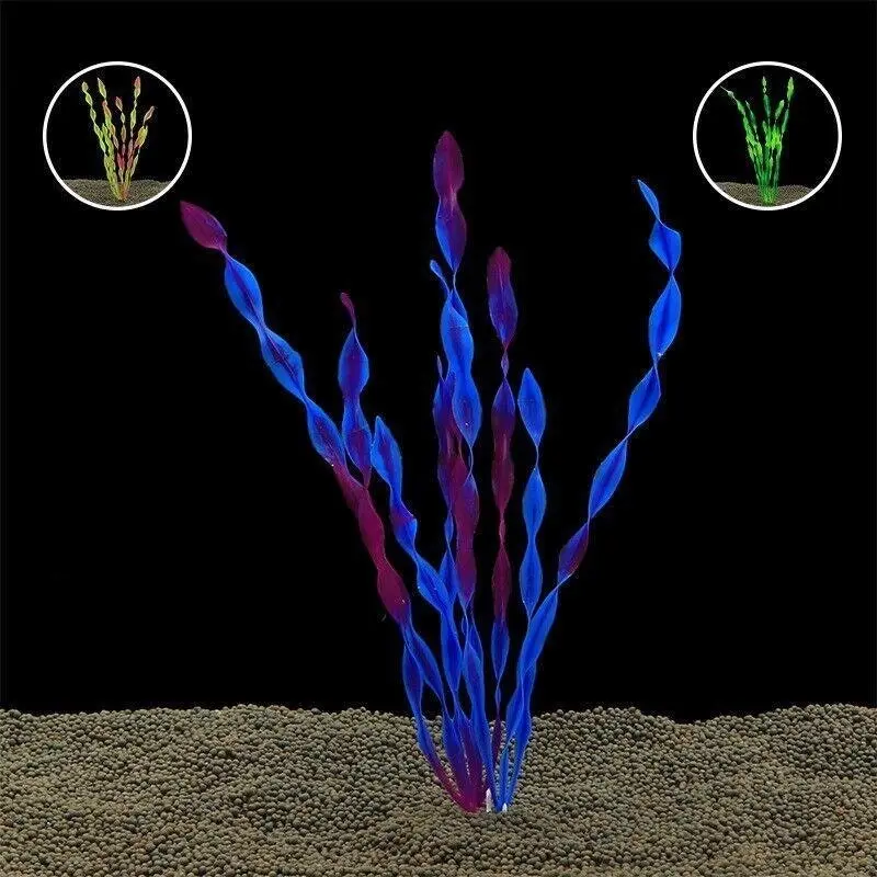 10PCS Artificial Plants Fish Tank Aquarium Aquatic Plants Simulated Water Grass