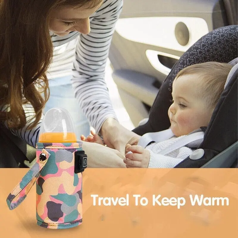 Baby Bottle Milk Warmer Thermostat Travel Heater Bag Pouch Portable Feeding Usb