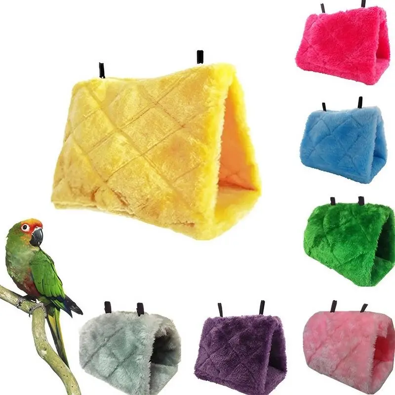 Pet Bird Parrot Parakeet Budgie Warm Hammock Cage Hut Tent Bed Hanging Cave