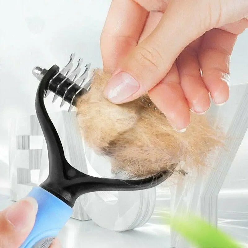 Small Dog Pet Cat Grooming Comb Brush Undercoat Rake Dematting Deshedding Trimmer