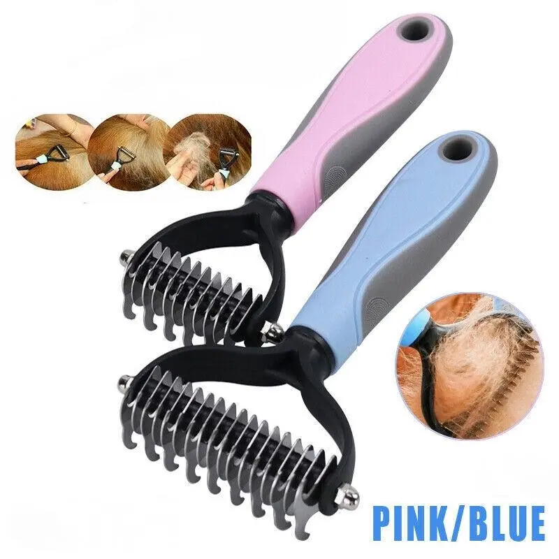 Small Dog Pet Cat Grooming Comb Brush Undercoat Rake Dematting Deshedding Trimmer