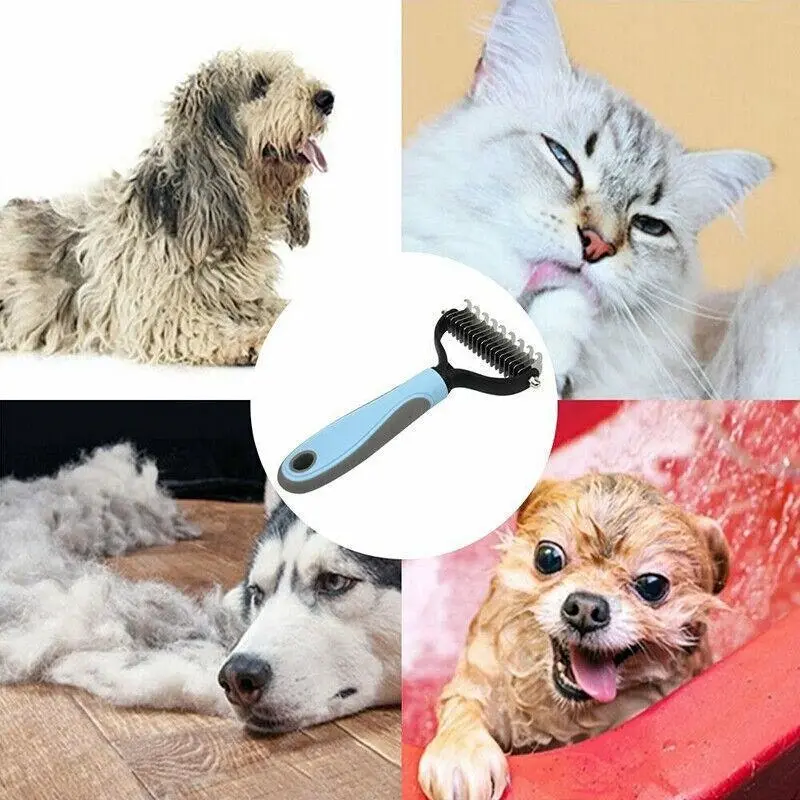 Small Dog Pet Cat Grooming Comb Brush Undercoat Rake Dematting Deshedding Trimmer