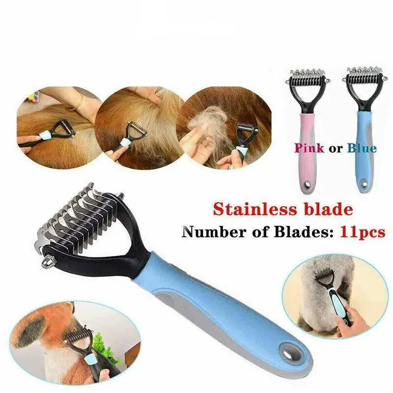 Small Dog Pet Cat Grooming Comb Brush Undercoat Rake Dematting Deshedding Trimmer