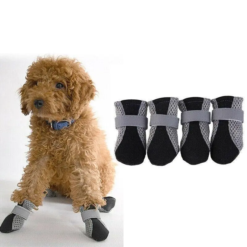 4PCS M Size Anti Slip Waterproof Protective Dog Shoes Rain Boots Pet Socks Booties