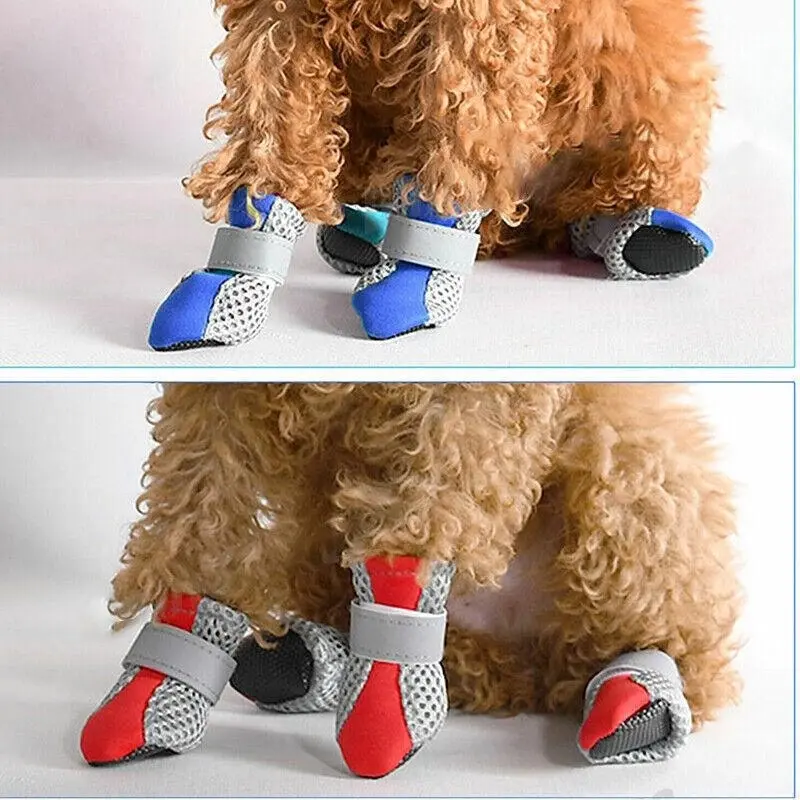 4PCS M Size Anti Slip Waterproof Protective Dog Shoes Rain Boots Pet Socks Booties