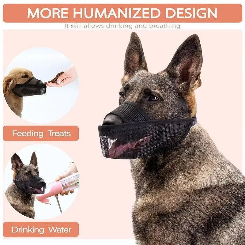 Adjustable XL Size Pet Dog Mask Mouth Muzzle Anti Barking Bite Stop Chewing Mask