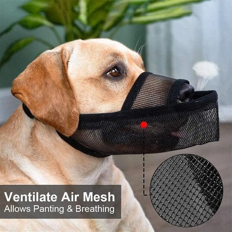 Adjustable XL Size Pet Dog Mask Mouth Muzzle Anti Barking Bite Stop Chewing Mask