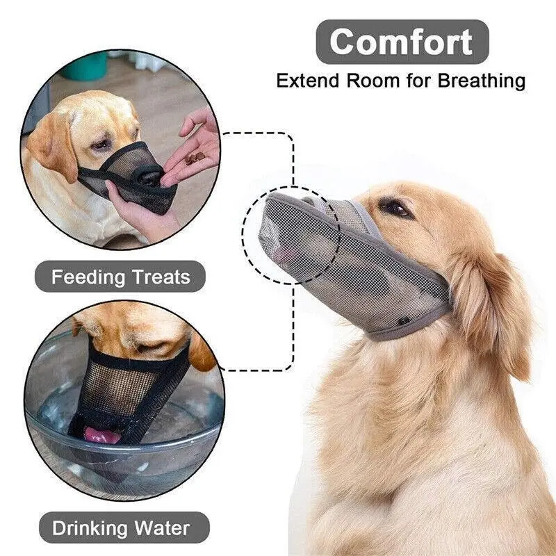 Adjustable XL Size Pet Dog Mask Mouth Muzzle Anti Barking Bite Stop Chewing Mask