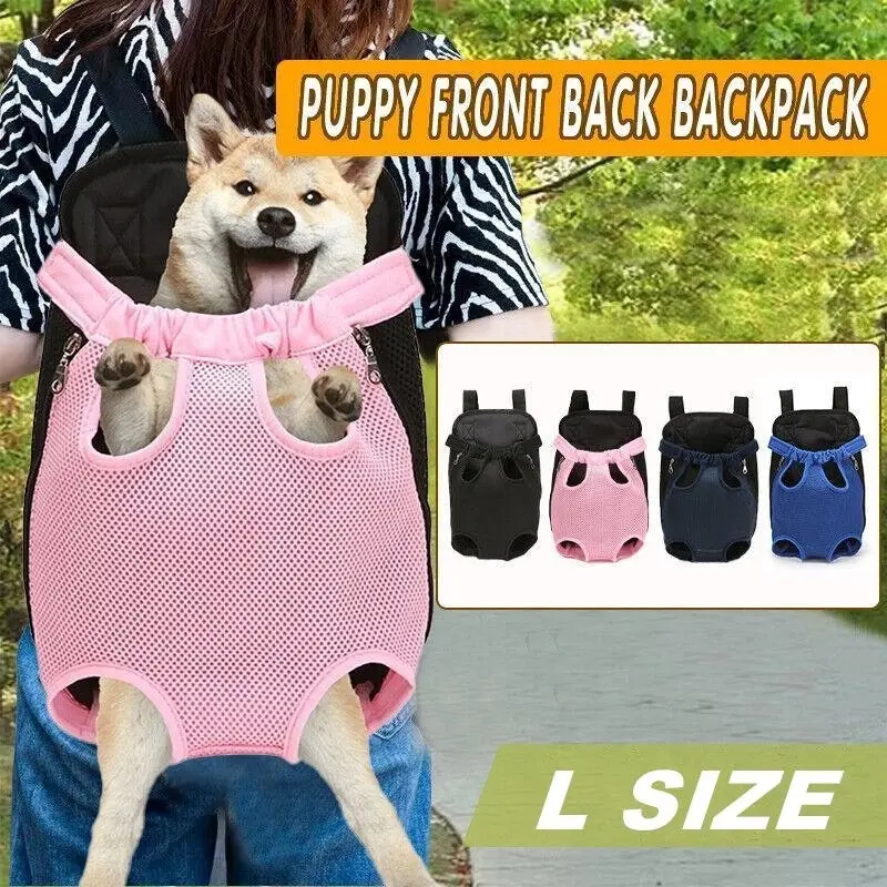 L Size Pet Carrier Dog Cat Puppy Front Back Backpack Shoulder Carry Sling Pouch Bag