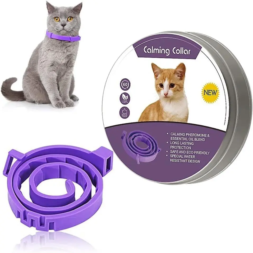 3/6PCS 62cm Pet Calming Collar Adjustable Anti-anxiety for Cats Dogs Stress Reduction