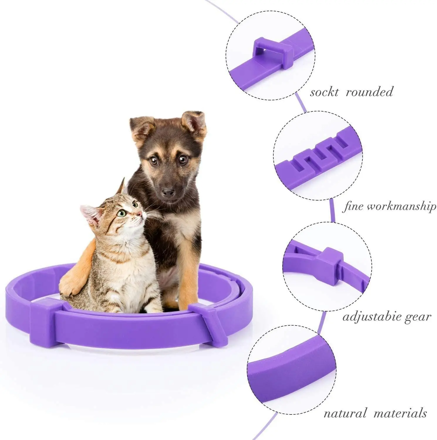 3/6PCS 62cm Pet Calming Collar Adjustable Anti-anxiety for Cats Dogs Stress Reduction