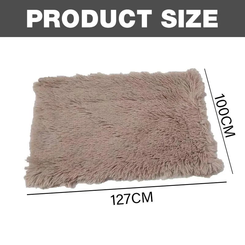 Dog Blanket Pet Cat Mat Puppy Warm Soft Plush Washable Reusable Calming Bed