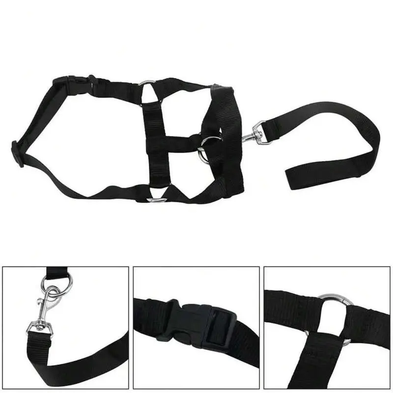 Pink Dog Training Head Collar Halter Stop Pulling Training Tool Harness Strap Leader