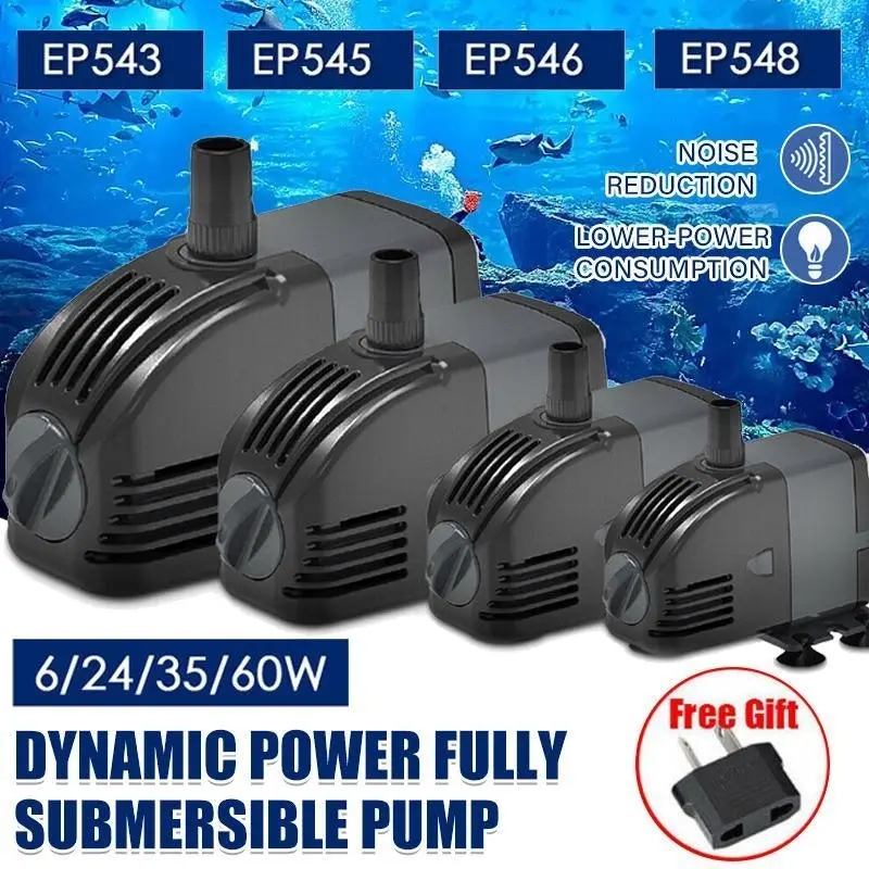 Adjustable Flow Aquarium Pump Water Submersible Fish Tank Fountain Pond Marine