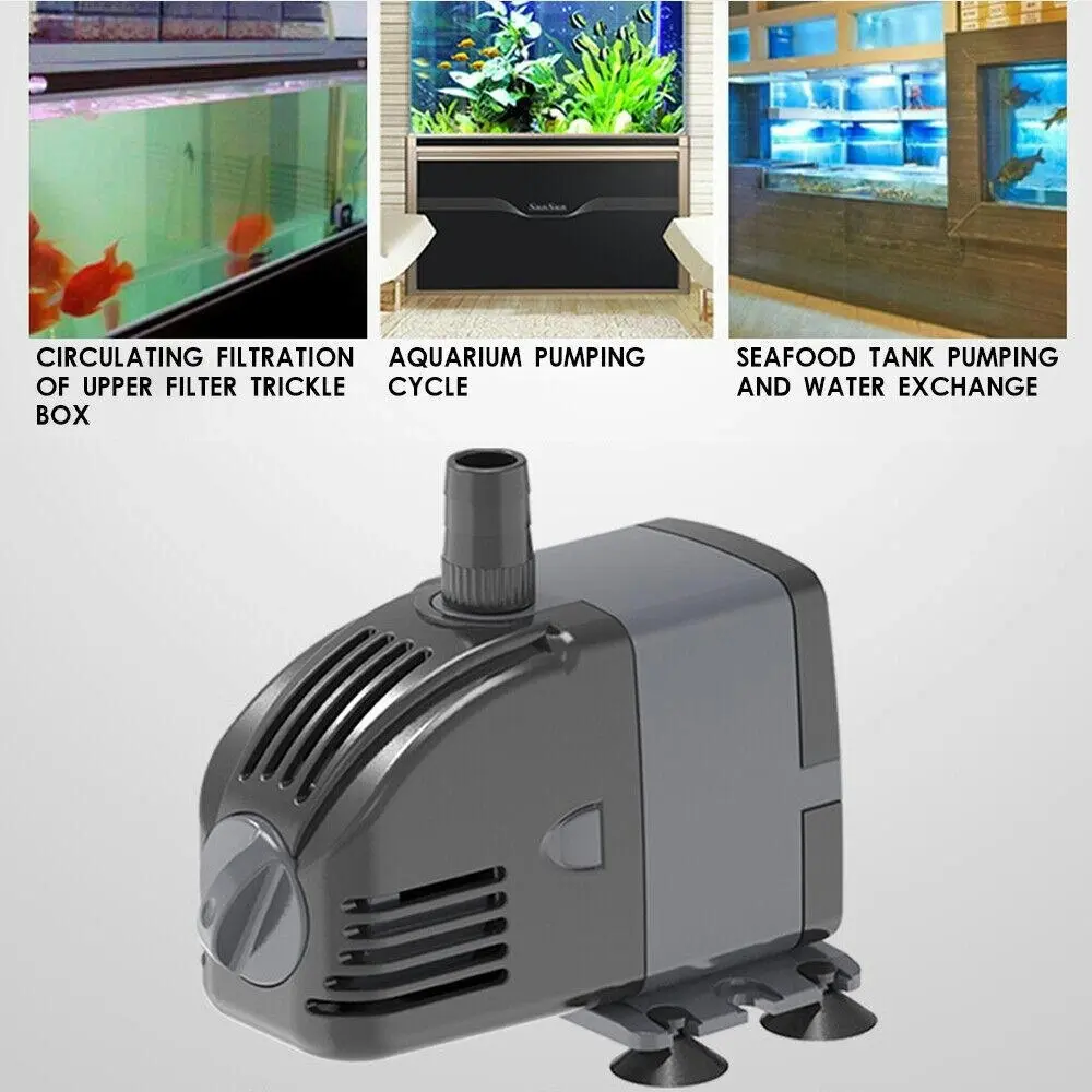 Adjustable Flow Aquarium Pump Water Submersible Fish Tank Fountain Pond Marine