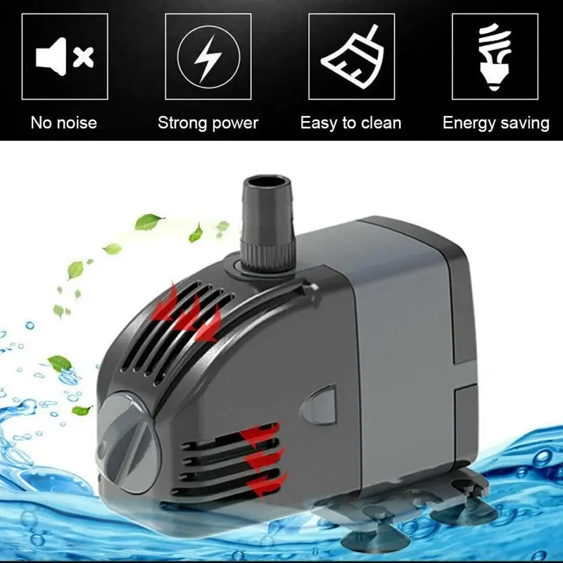 Adjustable Flow Aquarium Pump Water Submersible Fish Tank Fountain Pond Marine