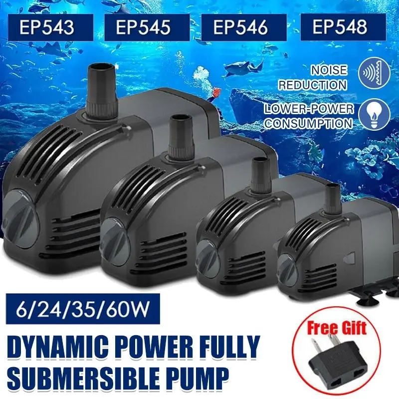 Adjustable Flow Aquarium Pump Water Submersible Fish Tank Fountain Pond Marine