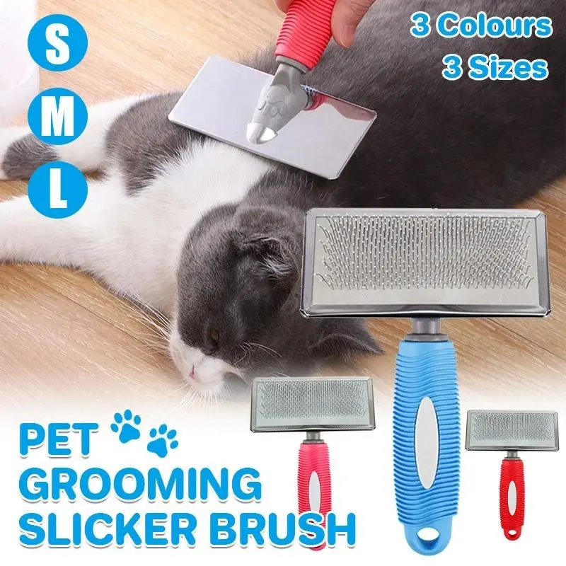 L Size Hair Shedding Grooming Trimmer Comb Brush Slicker Undercoat Rake Pet Dog Cat