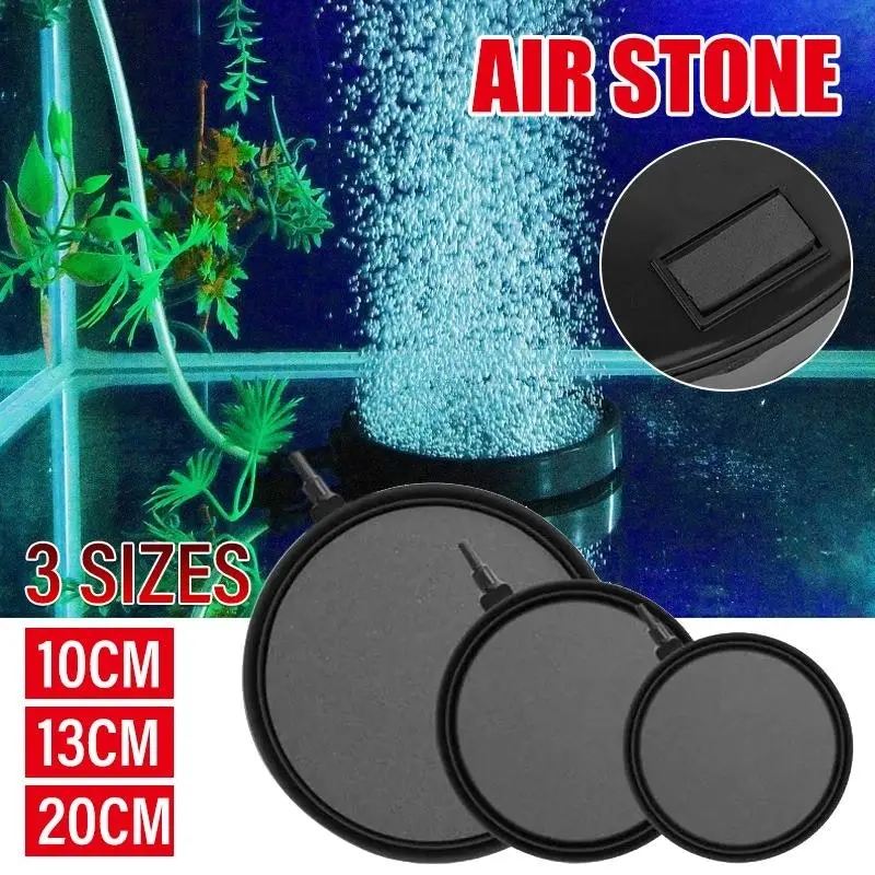 Air Bubble Disk Stone Aquarium Aerator Fish Tank Pump Hydroponics Oxygen