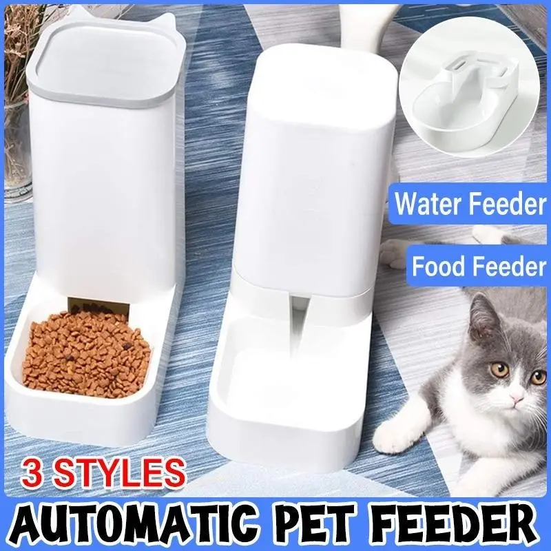 Automatic Pet Dog Cat Food Water Dispenser Feeder Self Feeding Bowl Bottle