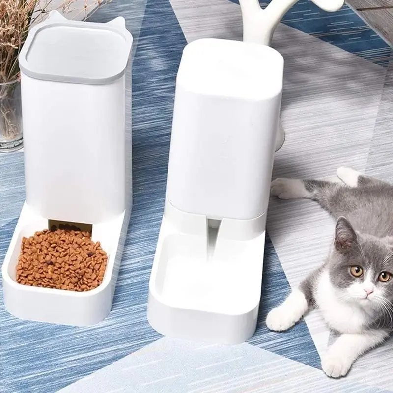 Automatic Pet Dog Cat Food Water Dispenser Feeder Self Feeding Bowl Bottle