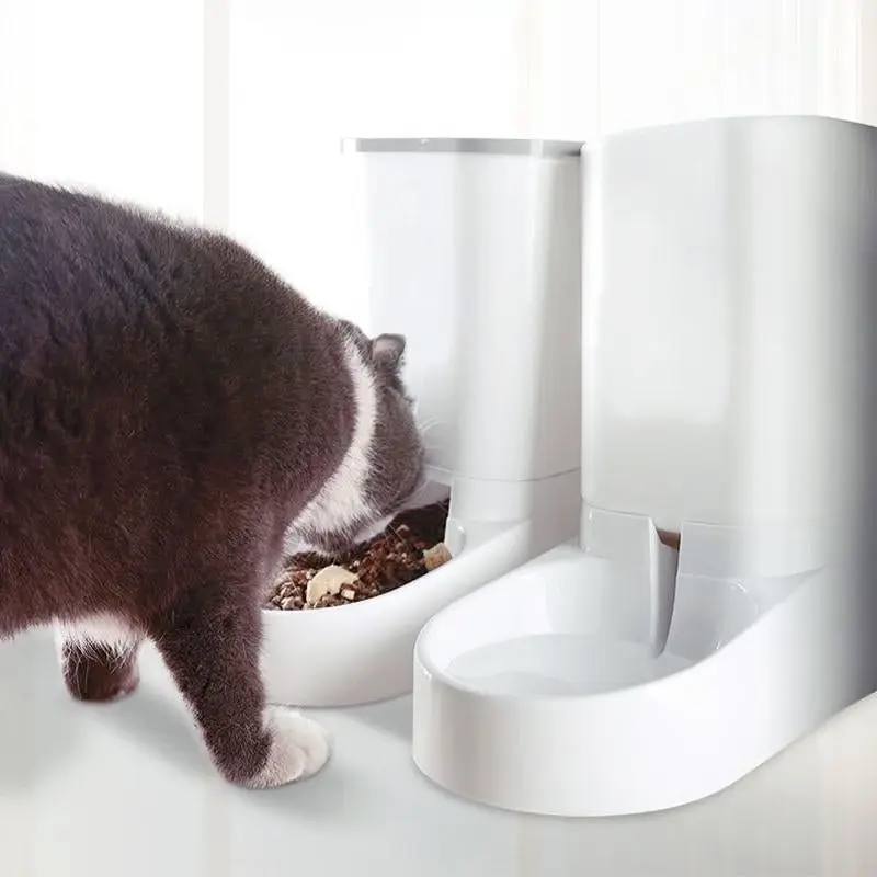 Automatic Pet Dog Cat Food Water Dispenser Feeder Self Feeding Bowl Bottle