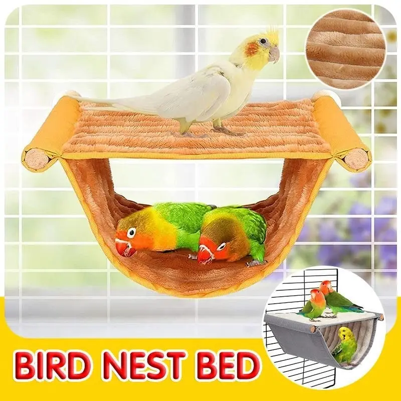 S Size Bird Nest Bed Hanging Hammock Snuggle Hut Parrot House Toy Bird Cage Perch