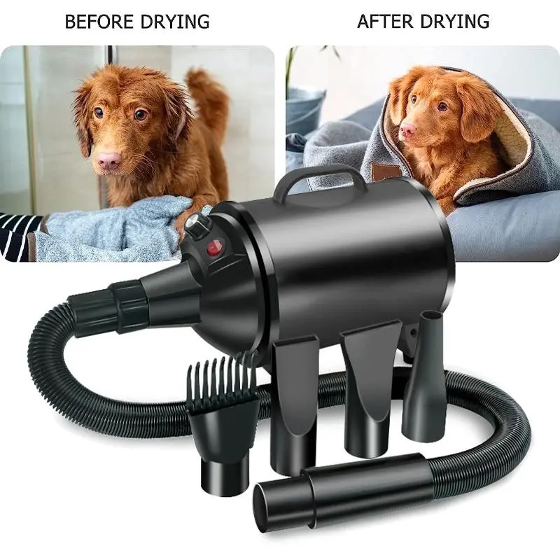 Pet Hair Dryer Dog Cat Grooming Blow Speed Hairdryer Blower Heater  2100W