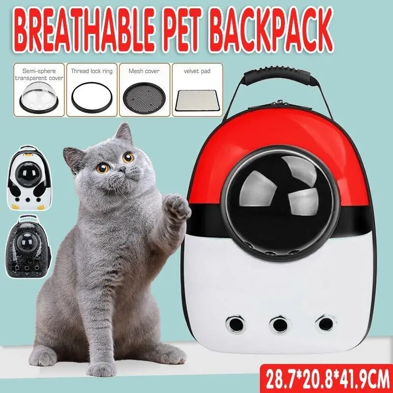 Cat Dog Backpack Carrier Breathable Pet Carrier Bag for Outdoor Travel