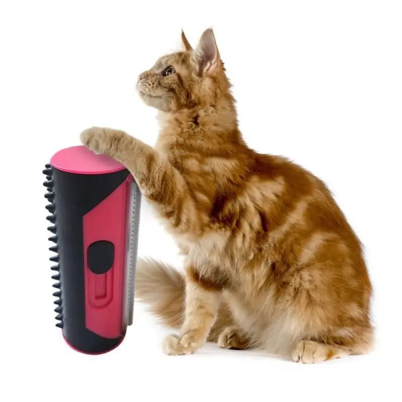 Pet Dog Cat Hair Fur Deshedding Shedding Trimmer Tool Grooming Roll Comb Brush