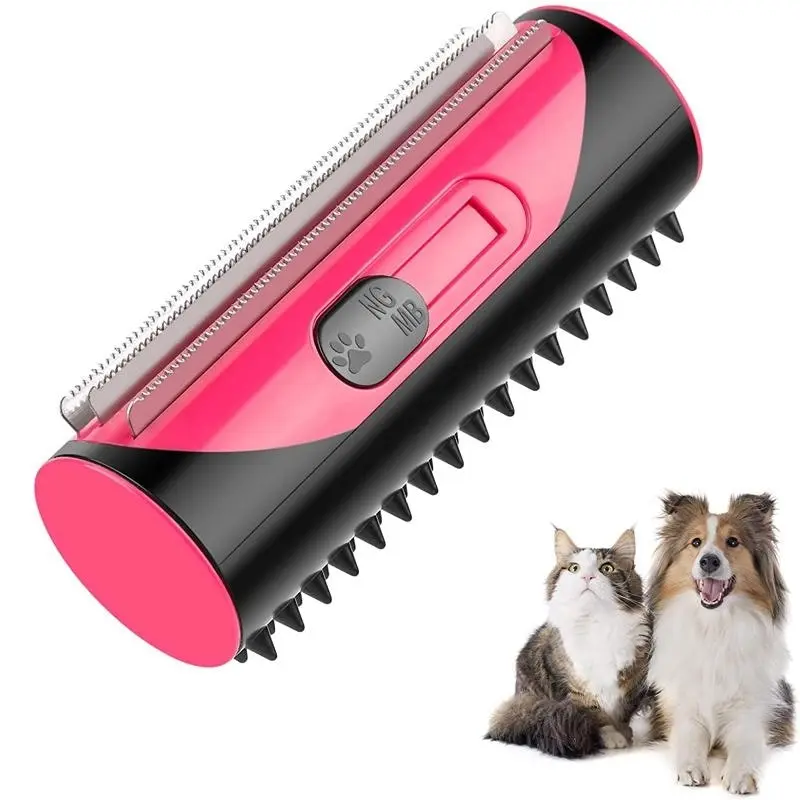 Pet Dog Cat Hair Fur Deshedding Shedding Trimmer Tool Grooming Roll Comb Brush