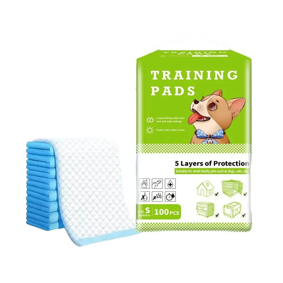 Large Puppy Dog Training Pads Pet Toilet Thickened Pee Pads Mat Indoor Absorbent