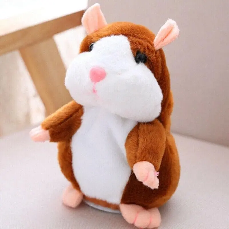 Talking Hamster Chat Mimicry Pet Record Hamster Doll Xmas Plush Toy Nod Mouse Au