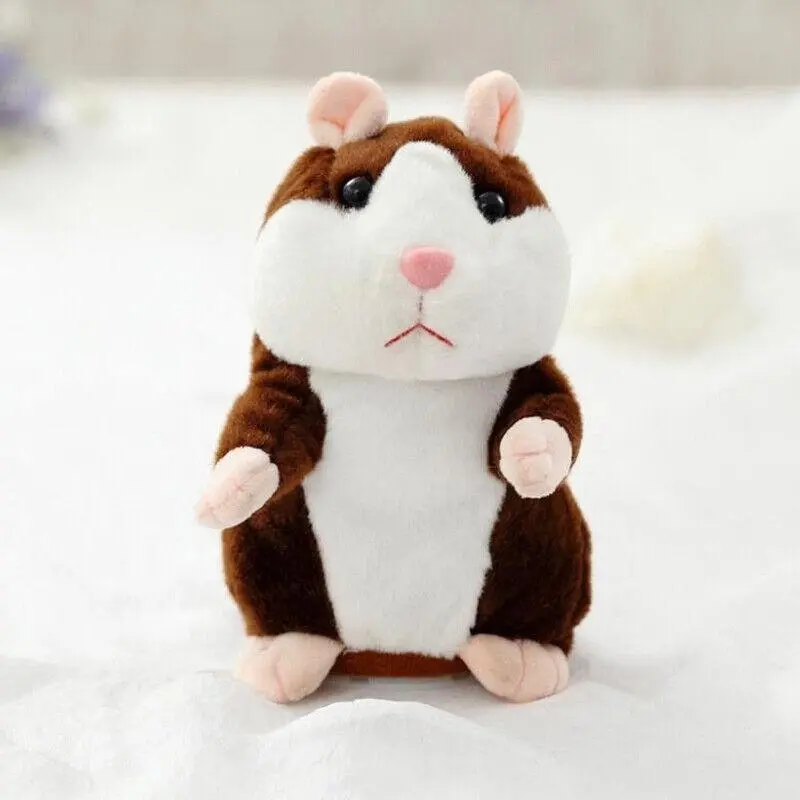 Talking Hamster Chat Mimicry Pet Record Hamster Doll Xmas Plush Toy Nod Mouse Au