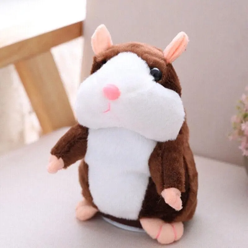 Talking Hamster Chat Mimicry Pet Record Hamster Doll Xmas Plush Toy Nod Mouse Au