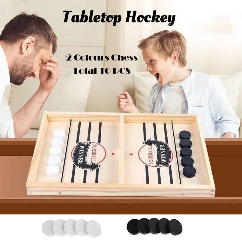 Large Sling Puck Paced Slingpuck Winner Board Game Family Games Toy Hockey Funny