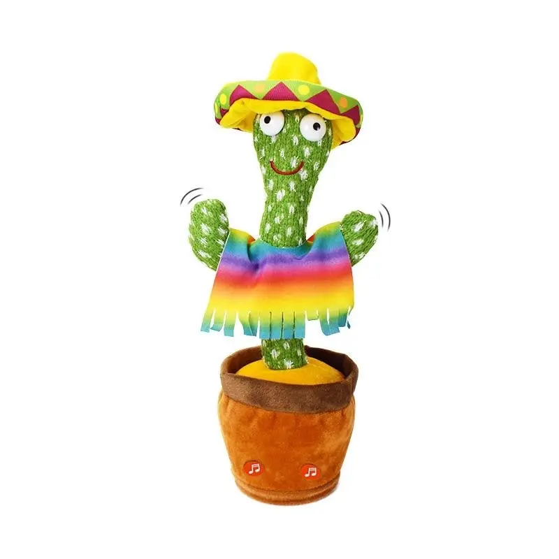 Talking Toy Dancing Cactus Doll Speak Talk Sound Record Repeat Kawaii Funny Toy