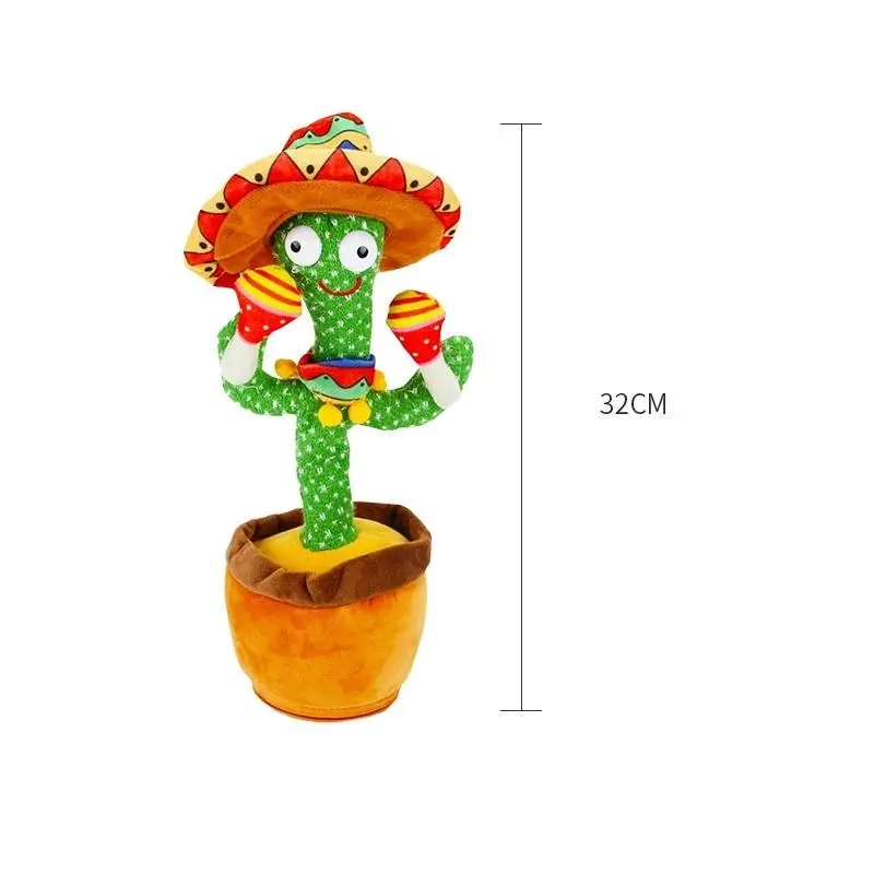 Talking Toy Dancing Cactus Doll Speak Talk Sound Record Repeat Kawaii Funny Toy