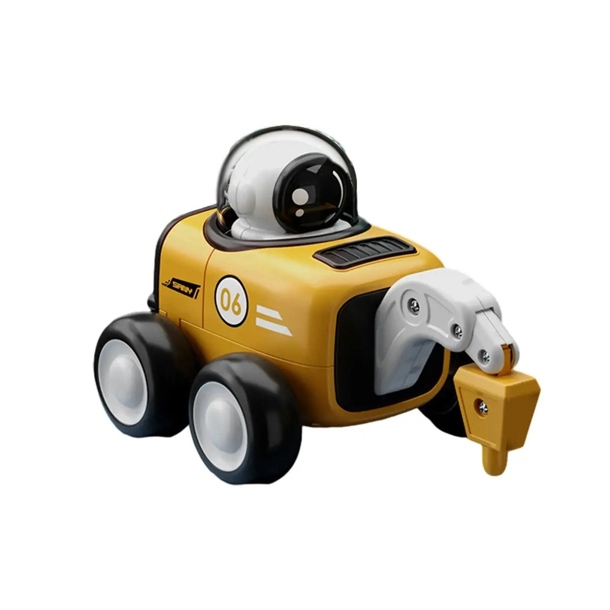 Astronaut Inertial Engineering Vehicle with Whistle Cartoon Shaped Kids Car Toys