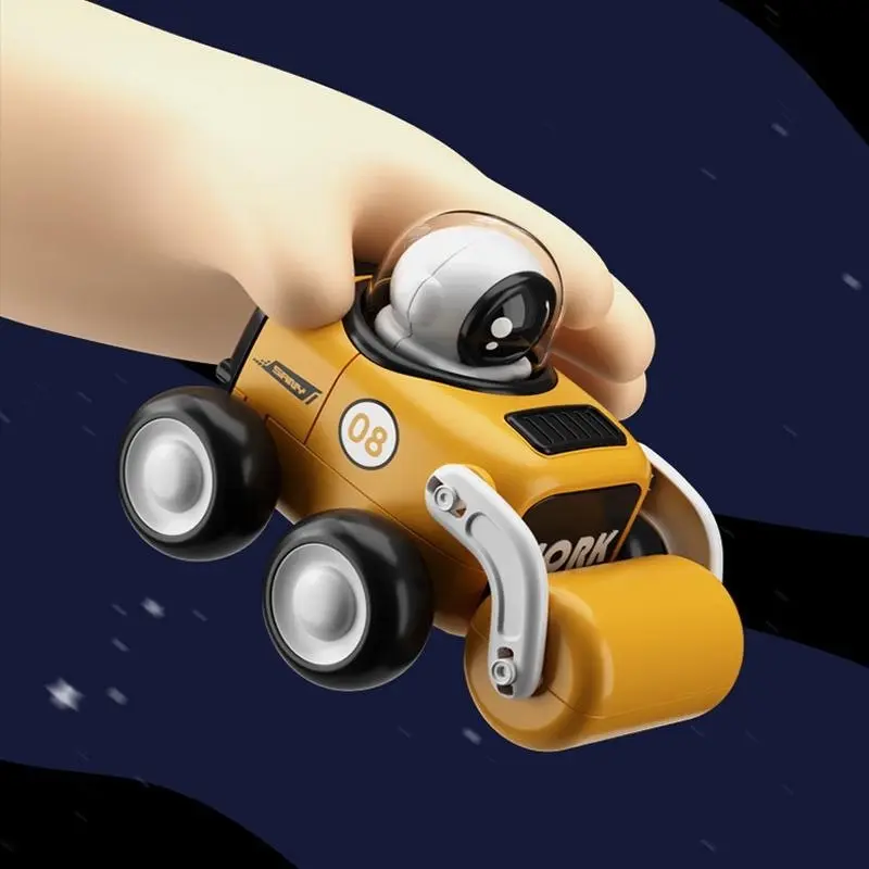 Astronaut Inertial Engineering Vehicle with Whistle Cartoon Shaped Kids Car Toys