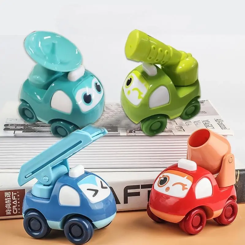 Inertia Train Toy Small Train Crash Resistant Cartoon Car Gifts for Children