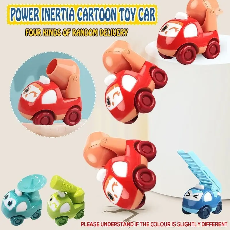 Inertia Train Toy Small Train Crash Resistant Cartoon Car Gifts for Children